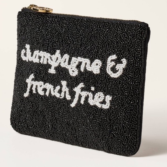 Kate Spade NY X Target Champagne & French Fries Beaded Clutch Bag